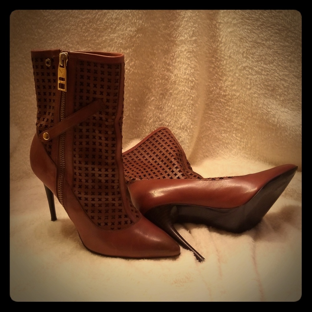 Dark Tan Dressy Boots